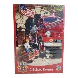 Master Pieces Childhood Dreams Fire Truck 1000 Piece Jigsaw Puzzle SEALED